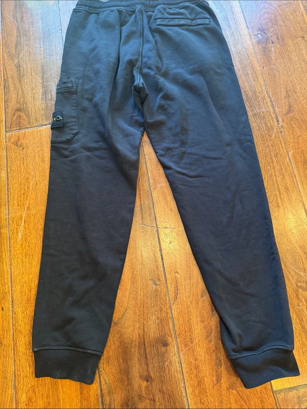 Stone Island Black Jogger Pants with Compass Badge